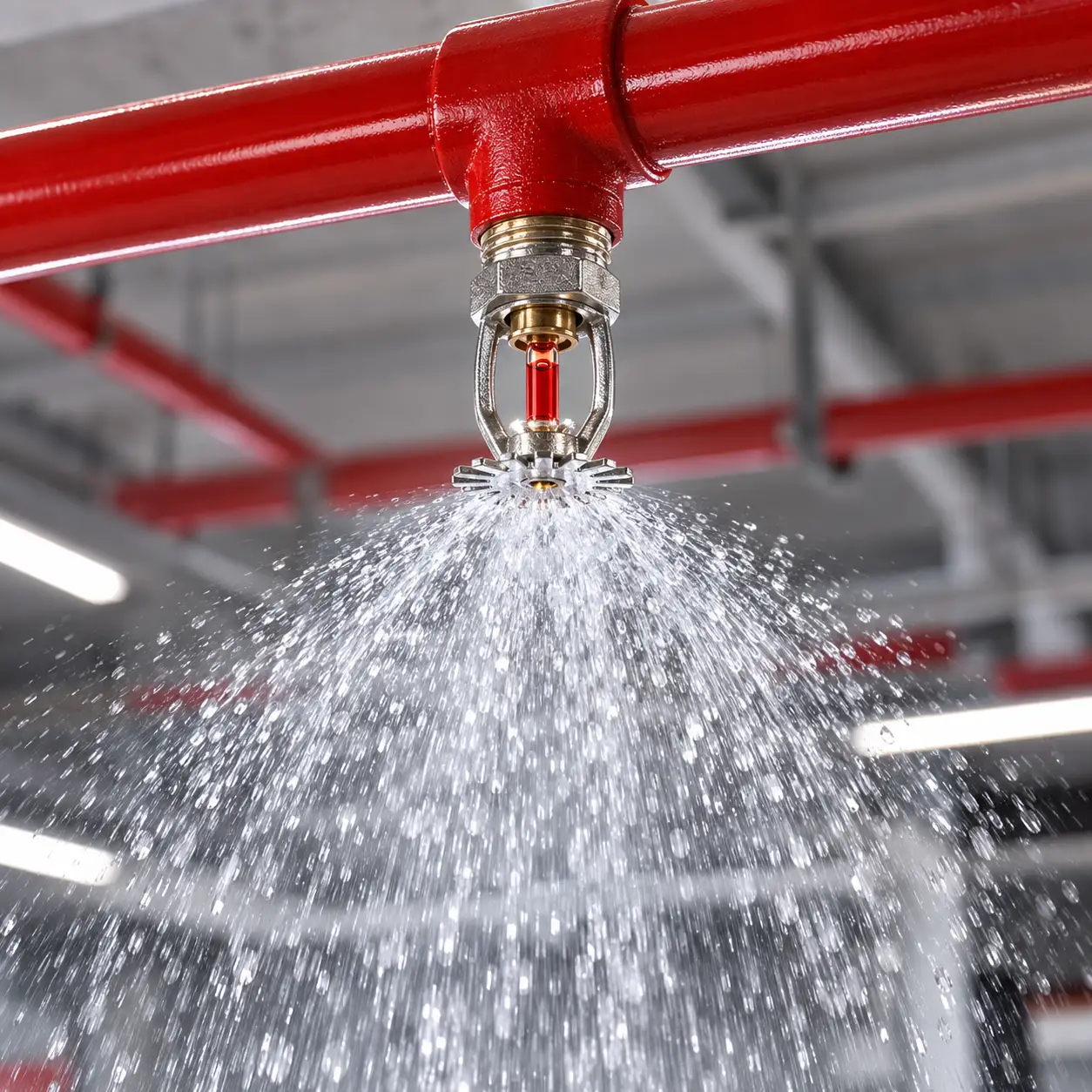 Industrial Fire Sprinkler in Action