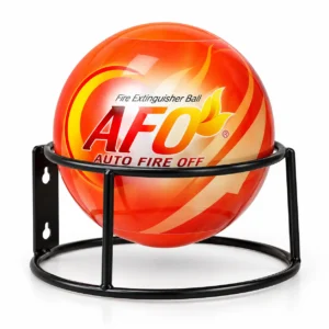 AFO fire extinguisher ball in black metal mounting stand